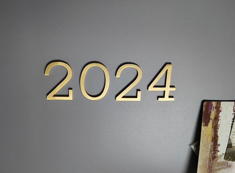 2024原创设计黄铜门牌数字号码牌